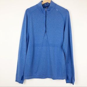 LULULEMON Half Zip Long Sleeve Blue Pullover Top
